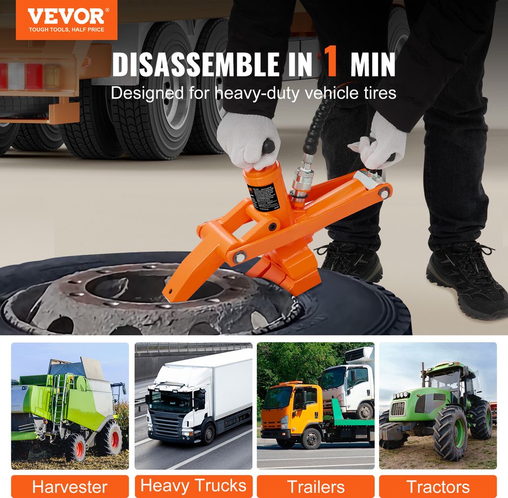 VEVOR Hydrauliczna zmieniarka opon Zmieniarka opon 470 x Zdjęcie produktu 2