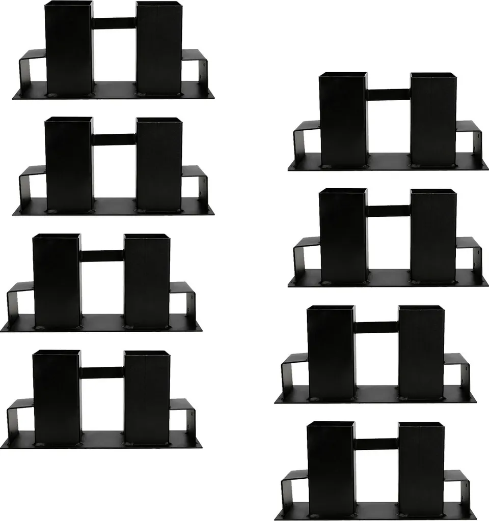 Supporto Legno Impilabile Yakimz Nero | Set 8 Pezzi Fai da Te - 1