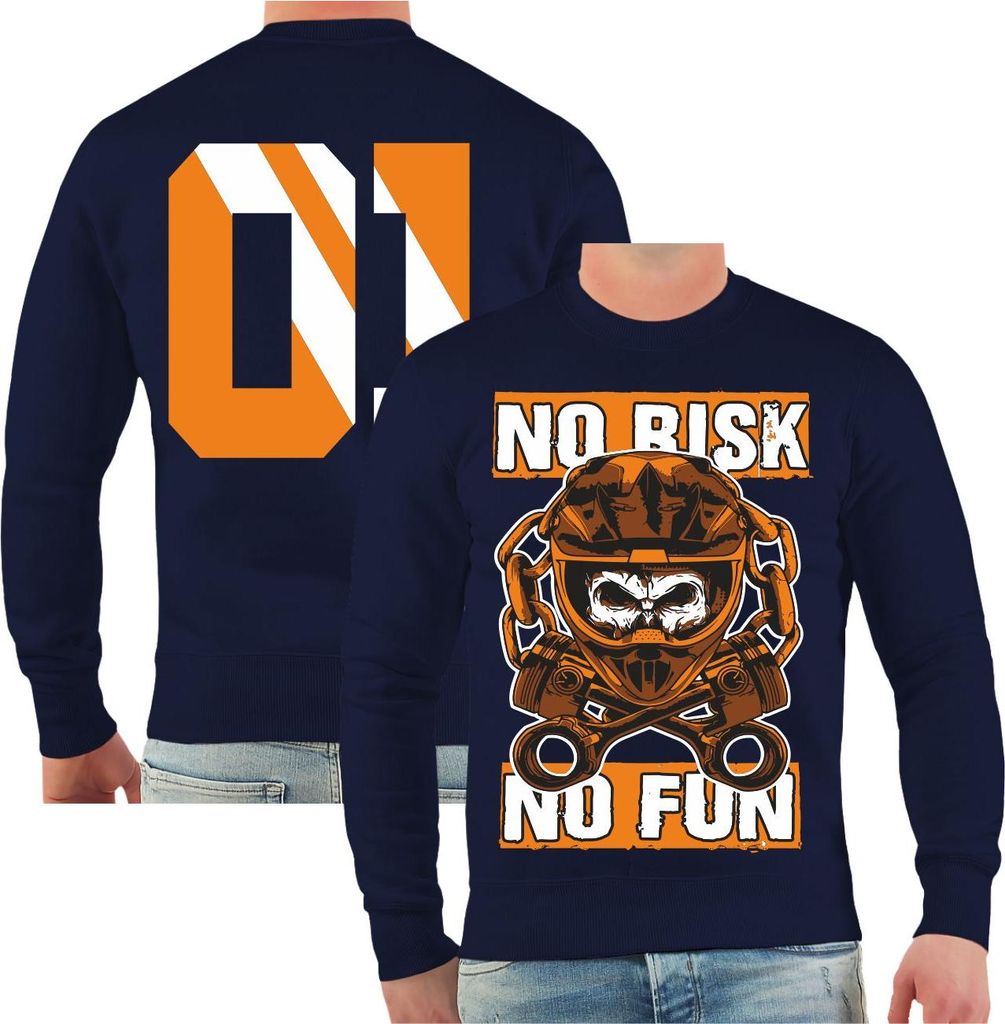 Herren Sweatshirt Motocross Cross Enduro Racing Team
