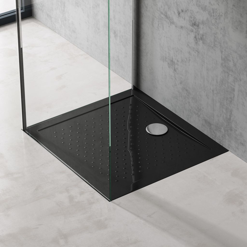 doporro Piatto Doccia 70x80 Rettangolare in Acrilico Nero H Immagine del prodotto 