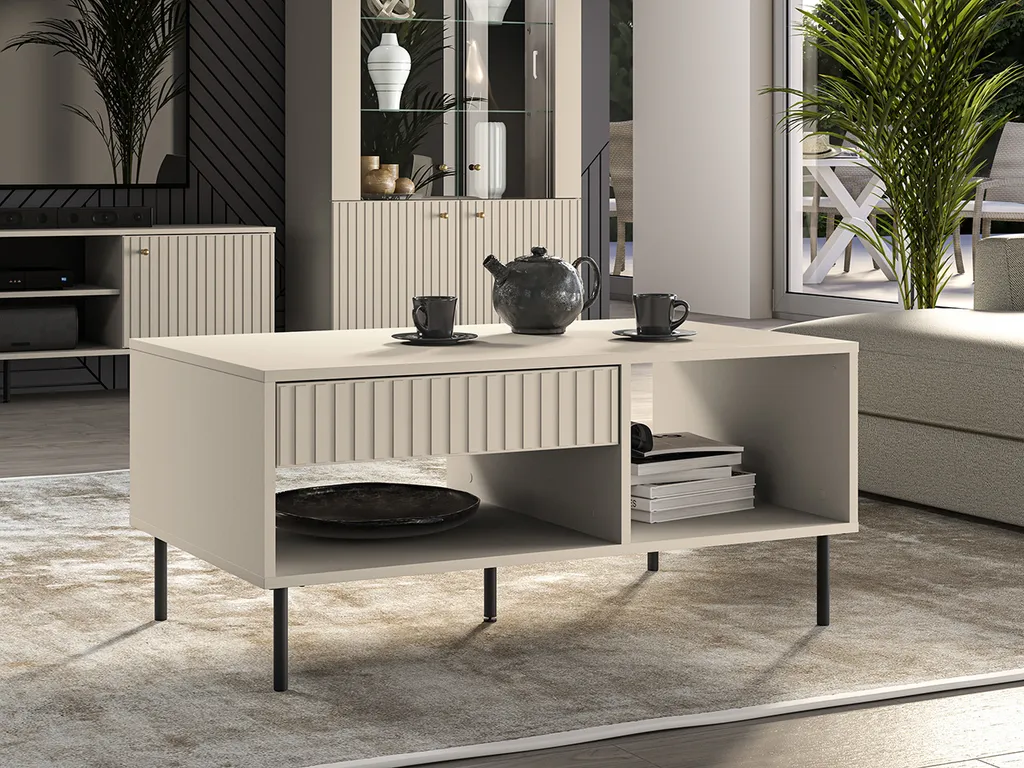 Table basse FAREL cachemire en bois mat : Finition haute qualité - 4