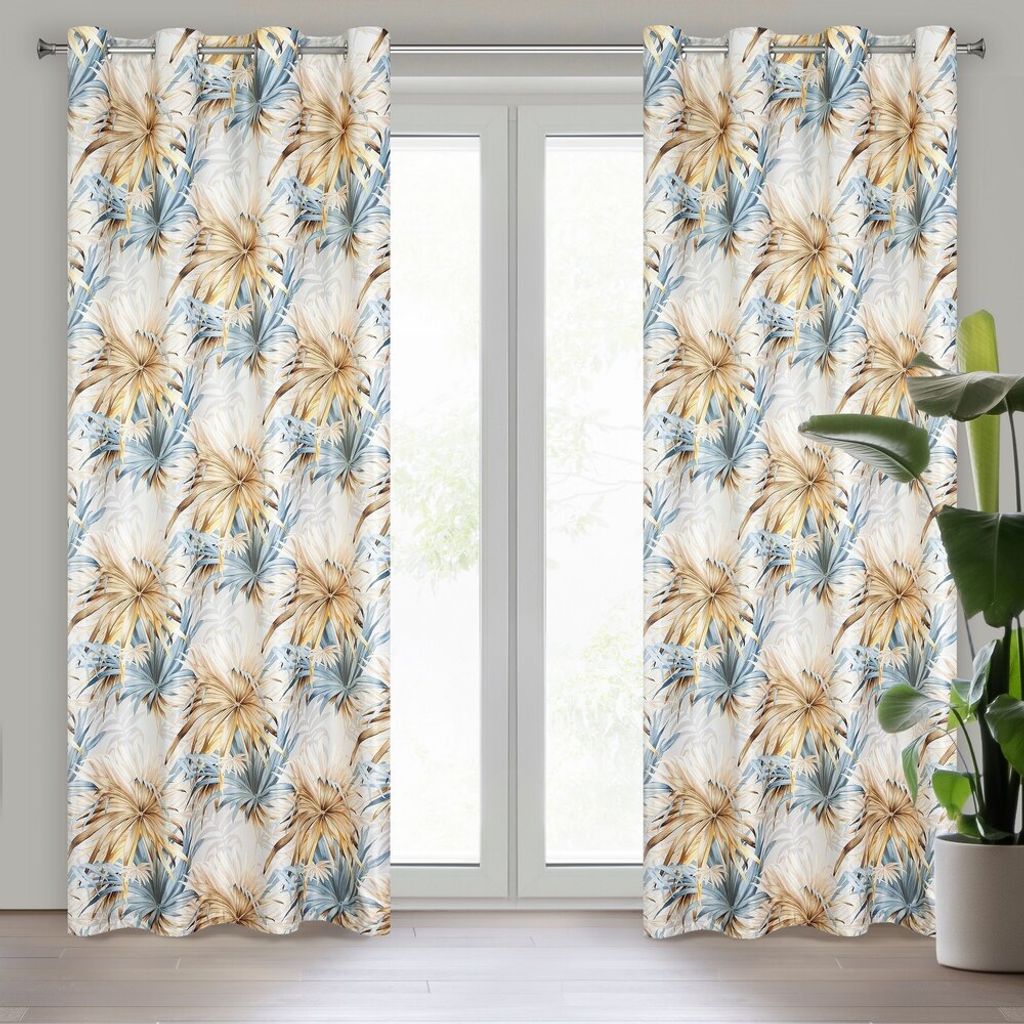 Vorhang VERONA beige NI 140x250 cm Ösen Ösenvorhang