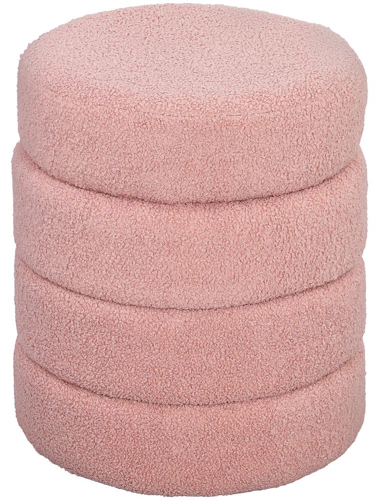 HOMCOM Pouf, poggiapiedi, pouf rotondo imbottito, Immagine del prodotto 