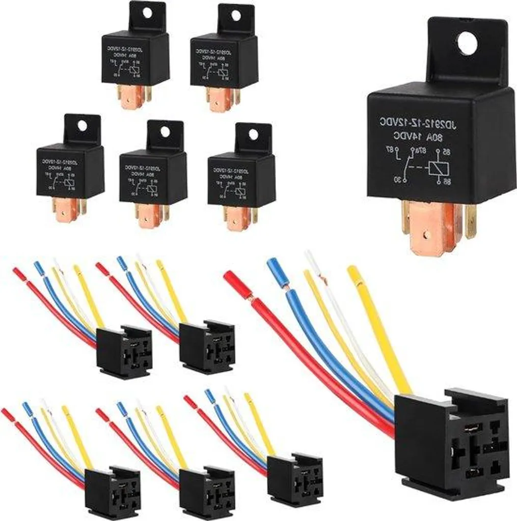 Relais 12V 80A Universel pour Installation Phares et Klaxons de Voiture
