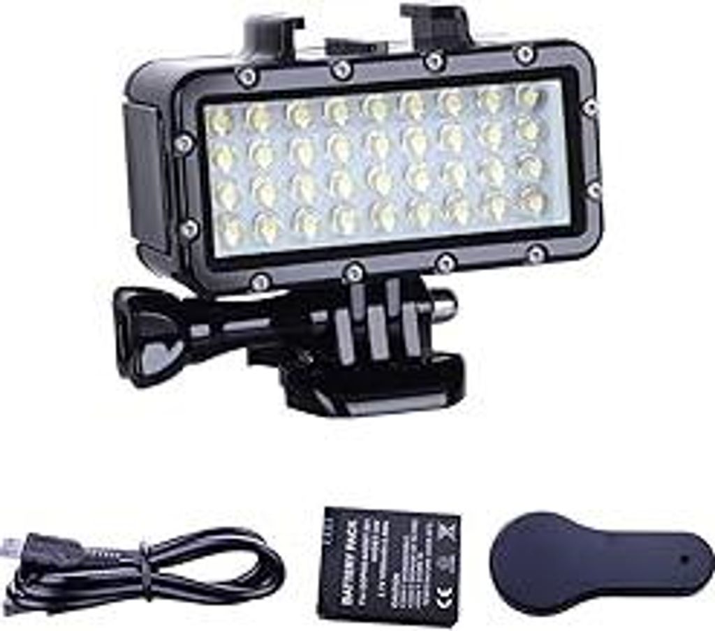 Suptig Tauchen High Power Dimmbare wasserdichte LED Video Füllen Nachtlicht Tauchen Unterwasser Wasserdicht 147ft (45m) für Gopro Hero 13-3, SJCA...