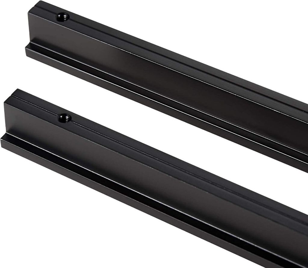 Aluminiumgriff - schwarz - 2 Stück - Möbelgriff - 500 mm Gesamtlänge - Kleiderschrank Ziehen - 480 mm Lochmitte