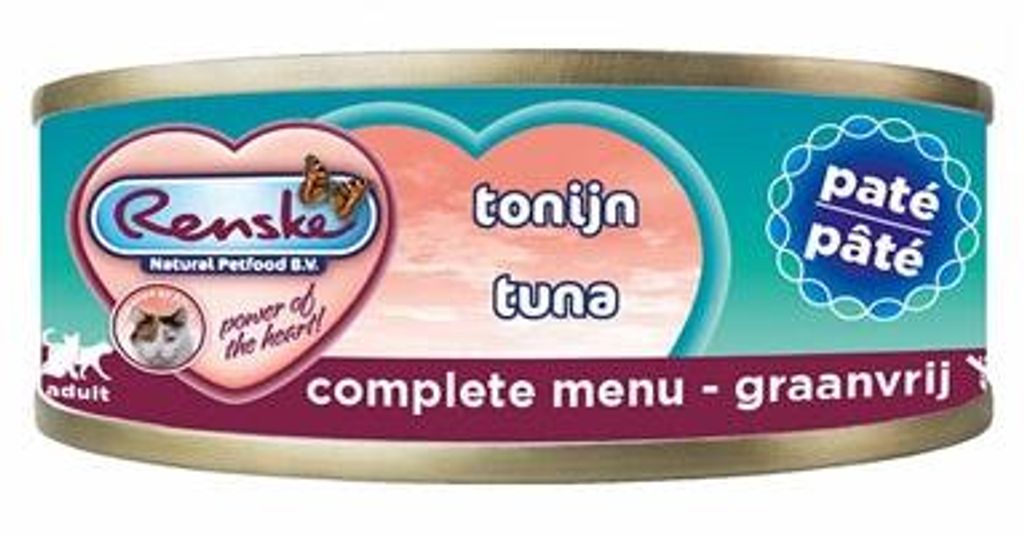 Renske Vers Vlees Maaltijd Kat Verse Tonijn Paté Graanvrij - Natvoer voor Katten