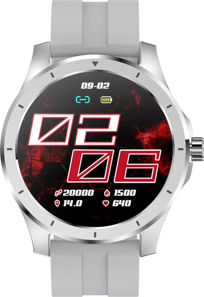 Ne manquez plus d'appels avec la montre intelligente INF Argent Bluetooth
