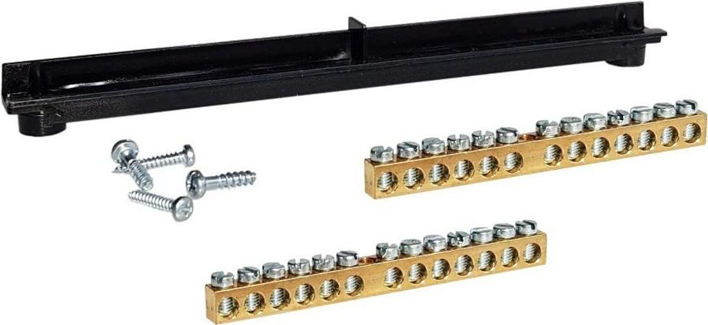 PE/N-Klemme mit Träger 12-Module 2 x (12P+2P) M-L 1006.12.16 1220