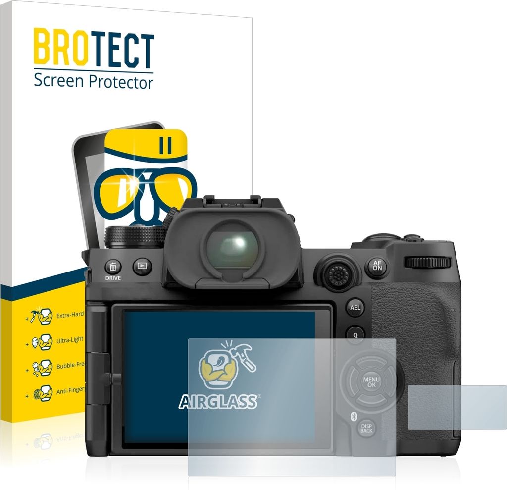 BROTECT Schutzglas für Fujifilm X-H2S Schutzfolie Panzer Folie Glas Display Schutz klar