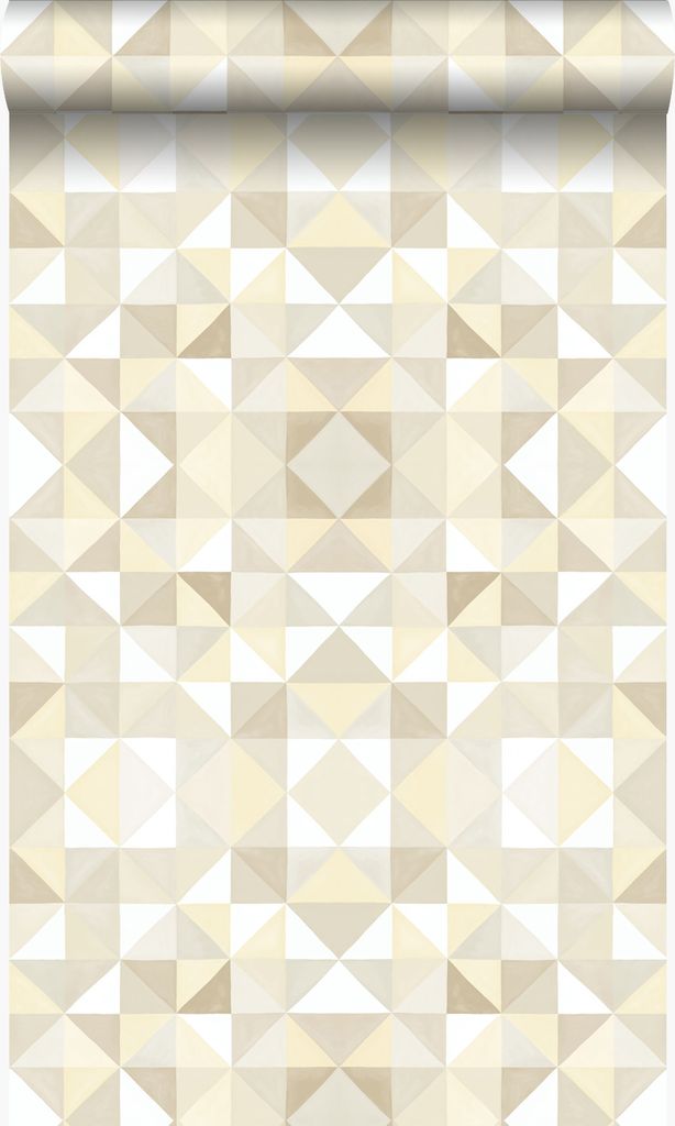 Origin Wallcoverings Tapete kubistisches Muster Beige 53 cm x 10.05 m