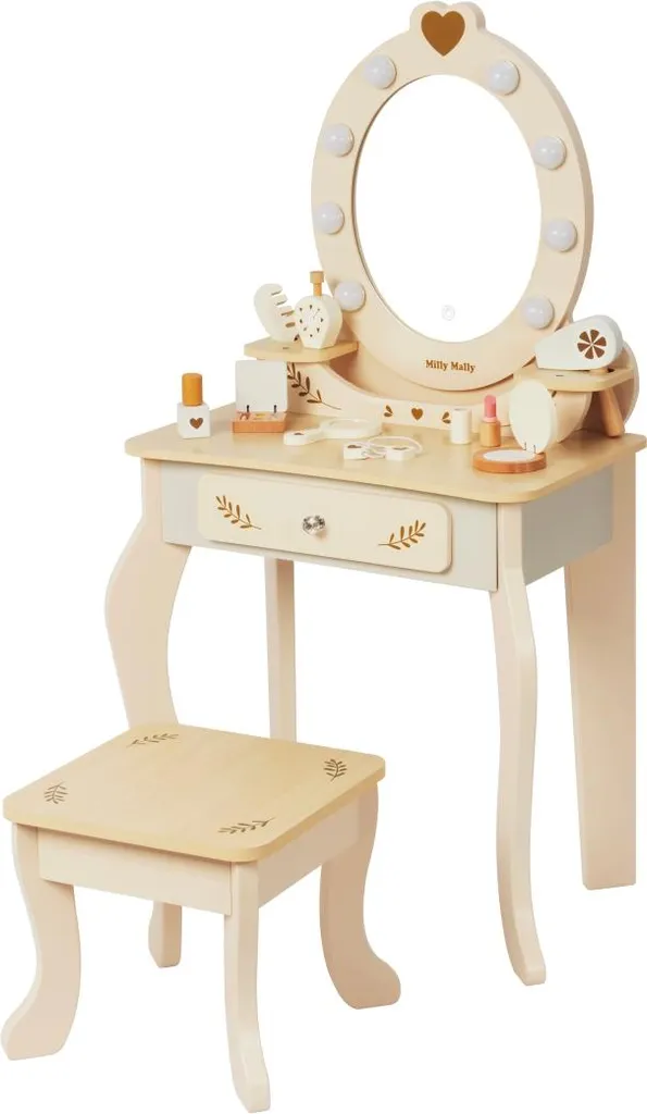 Coiffeuse robuste bois Elly Milly Mally : fini les jouets cassés