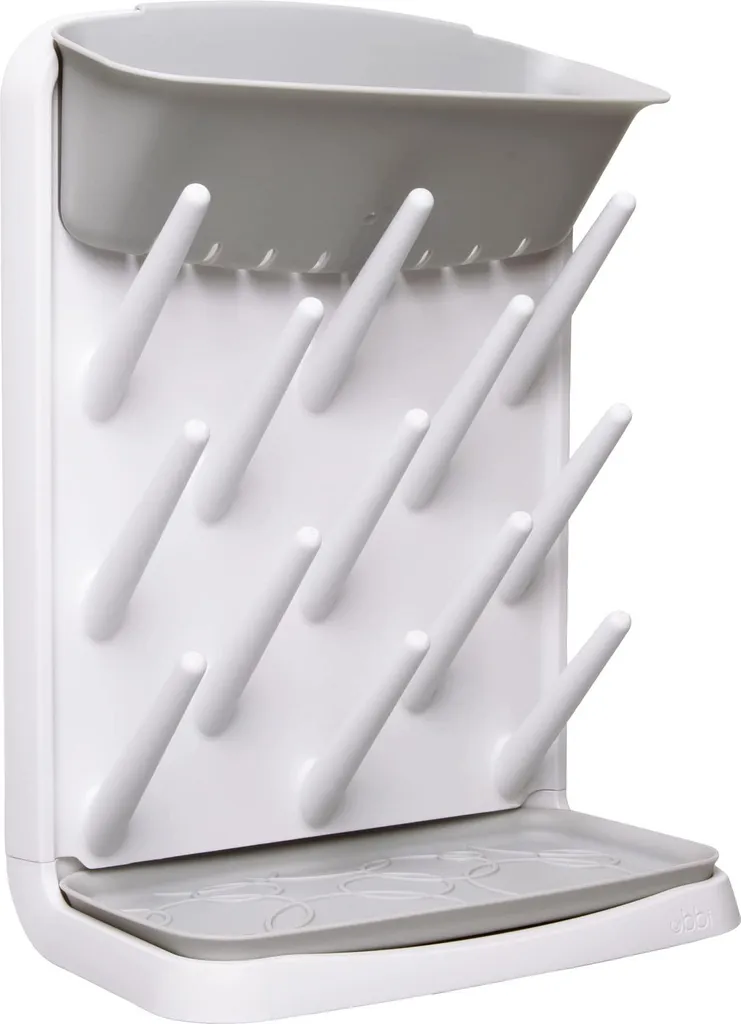 Support de Séchage pour Biberons Ubbi Vertical pour Petite Cuisine en Gris