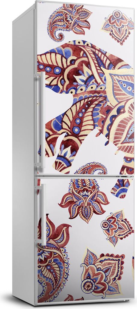 Tulup Kühlschrankdekoration - 70x190 cm - Aufkleber auf dem Kühlschrank - Elefant