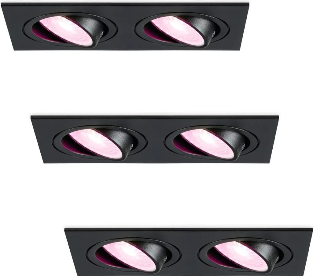 Éclairage LED connecté double noir 11W RGBWW : fini les lumières froides