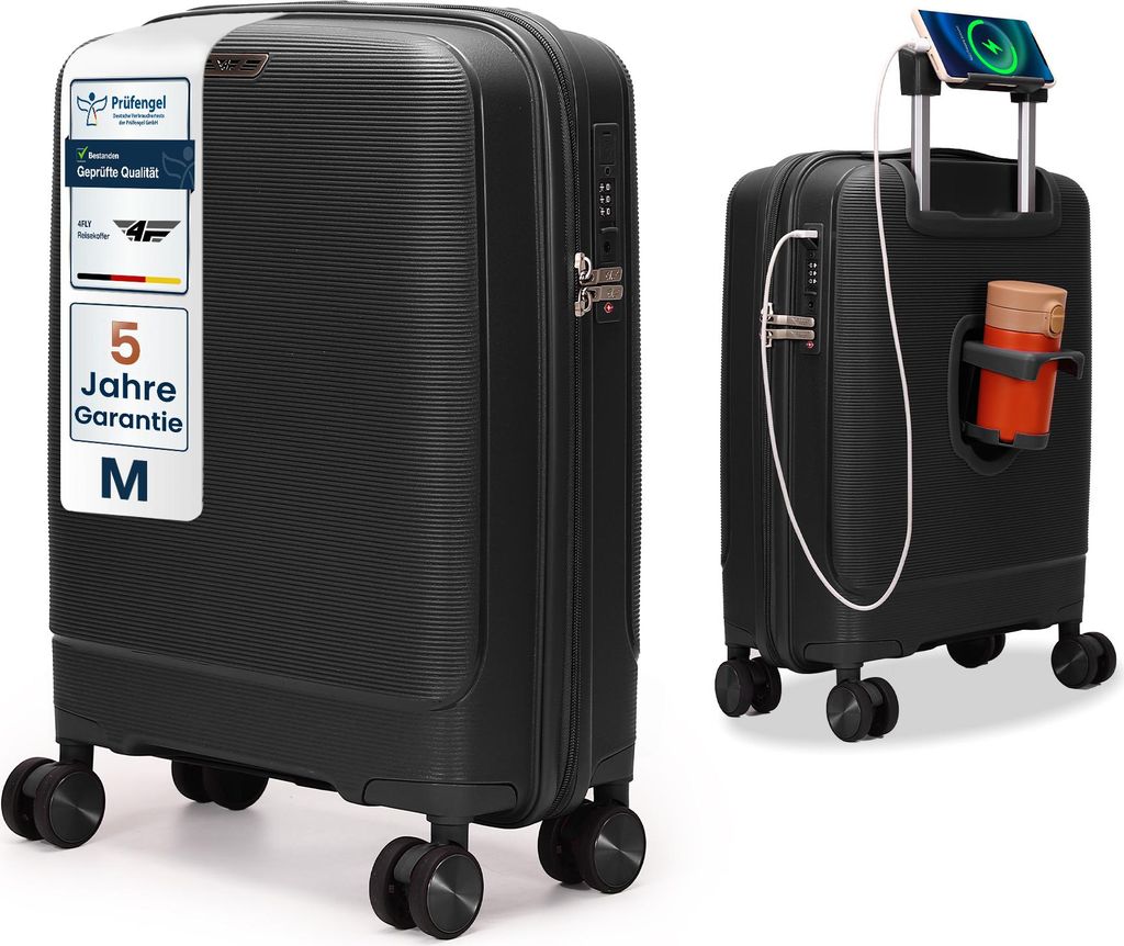 4FLY Hartschalen Handgepäck Koffer M 55×37×20 cm (35L) mit Produktbild 