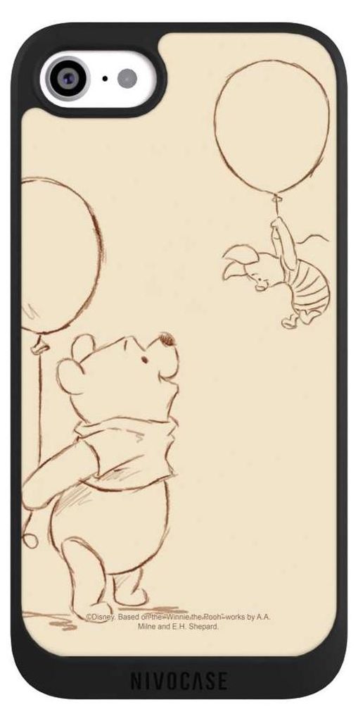 NIVOCASE Handyhülle für Apple iPhone SE (2020) Hülle NIVOpure Case Schwarz Disney Offizielles Lizenzprodukt Winnie Puuh