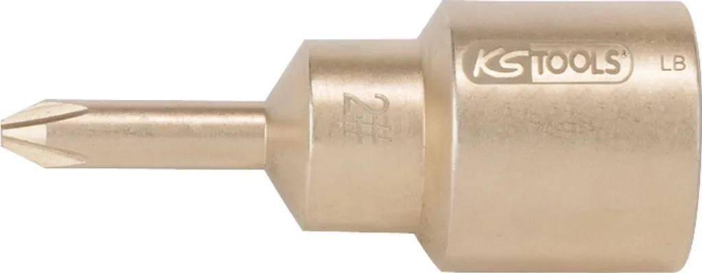 KS TOOLS 963.1297 BRONZEplus Presa per Bit 1/2" PH2 | Antiscintilla Professional