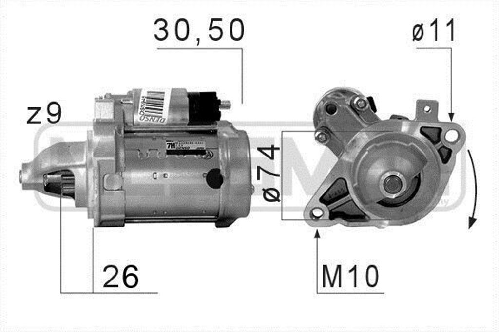 ERA 220677A Starter Anlasser 1,3kW für TOYOTA Yaris Schrägheck (P9) 12V