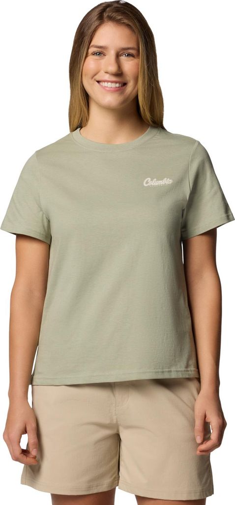 Columbia Rolling Bend Graphic SS Tee 2120021348, T-Shirt, Damen, Grün
