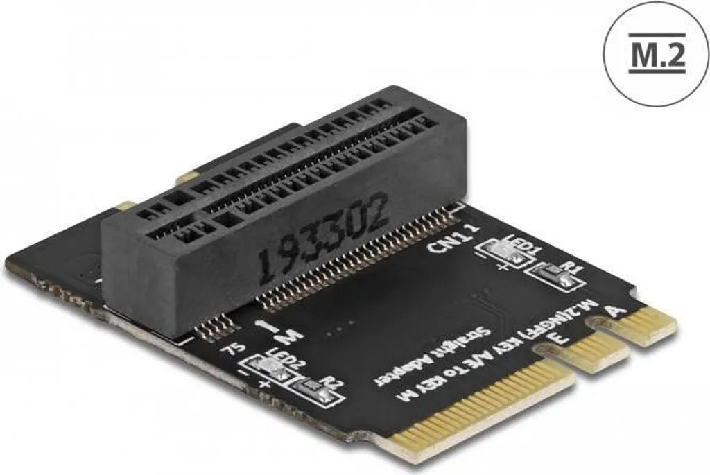 Convertisseur M.2 Clé A+E vers Slot M.2 Clé M coudé pour extension PC