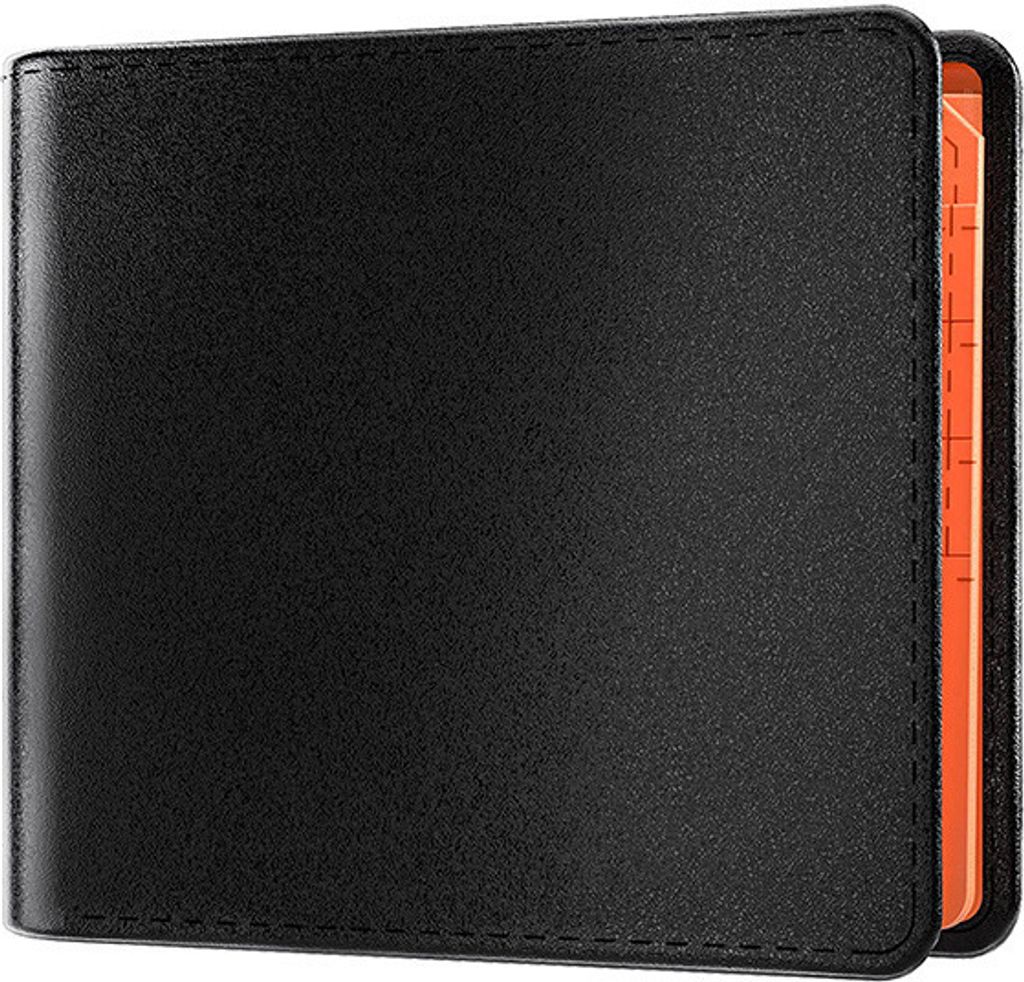 INF Kartenhalter aus echtem Leder mit RFID-Blockierung Schwarz