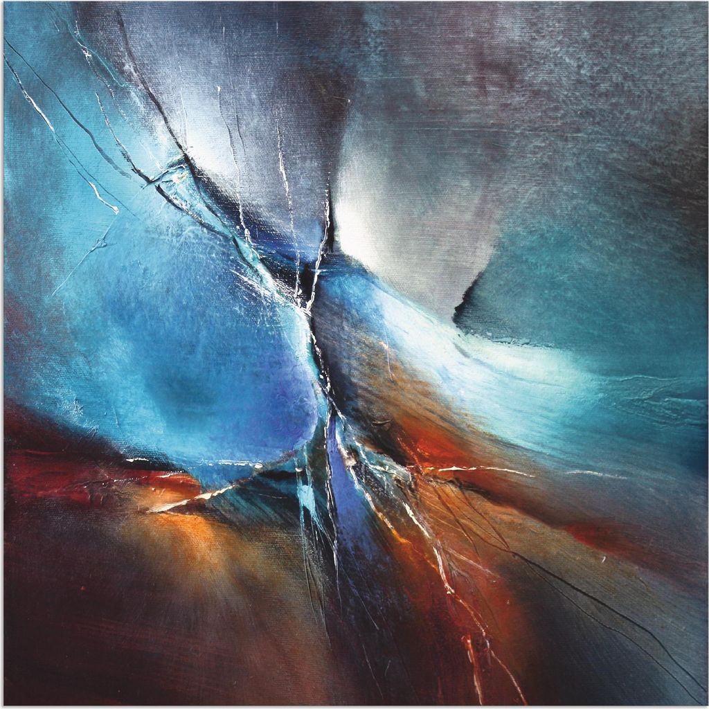 ARTland Wandbild Alu für Innen & Outdoor Frühling im Eistobel I Größe: 50x50 cm