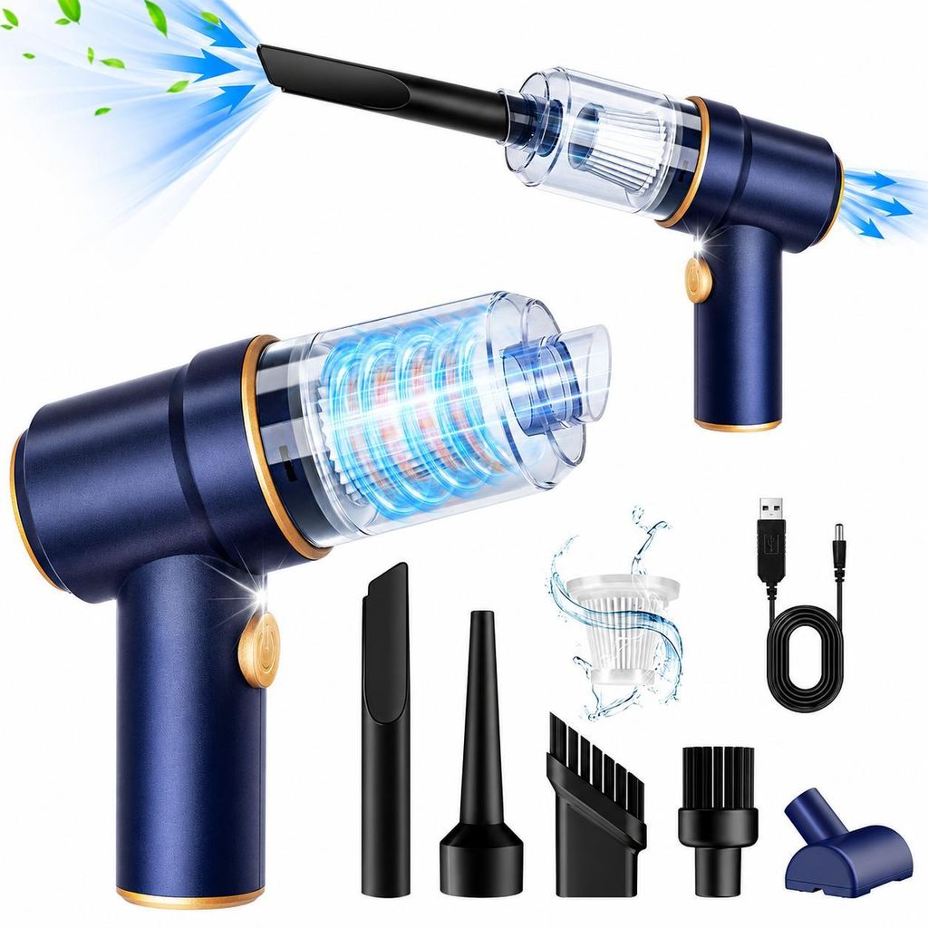 2-in-1 Akku Handstaubsauger 9000Pa mit Luftdruck-Gebläse – Produktbild 