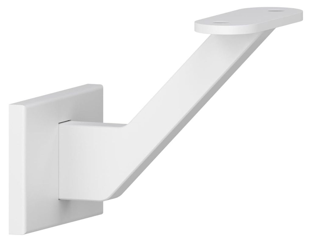 Stahl Handlaufhalter Handlaufträger Halter Treppen Handlauf RAL 9016 Weiß Wandhalter Weiss Holz Holzhandlauf Edelstahlrohr für Handlauf flach Ge...