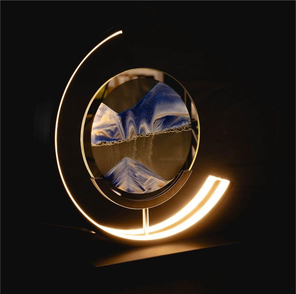 Luxe - Lampe de table en sable mouvant - Bleu Image du produit 