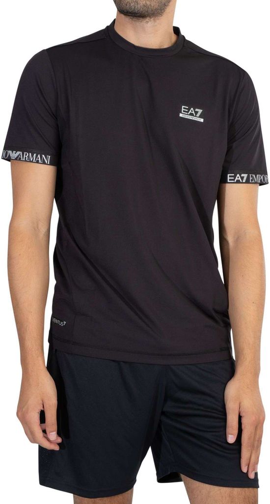 EA7 Ventus 7 Logo Jersey-T-Shirt, Schwarz XL