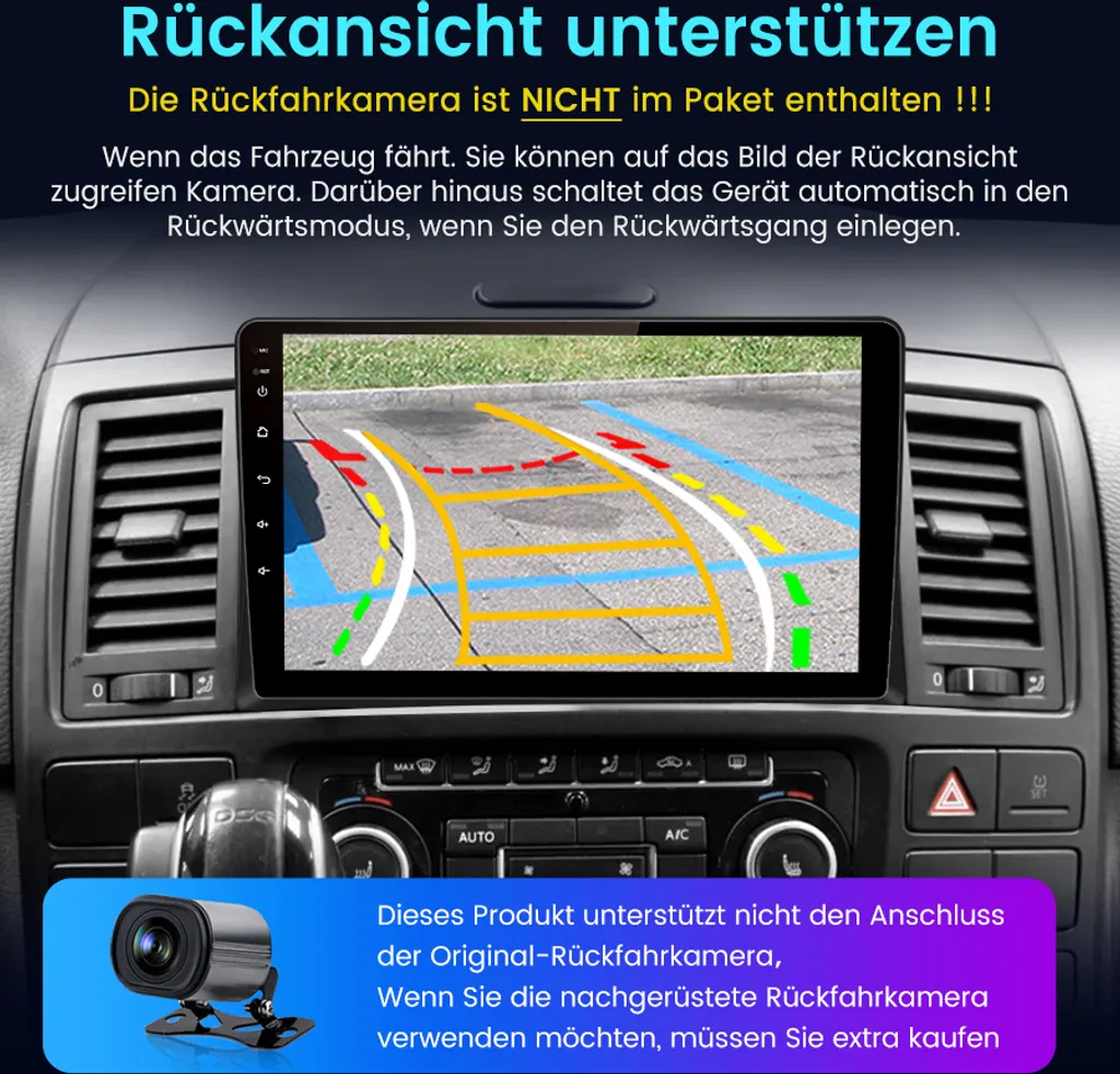 Autoradio 2 Din per VW Multivan T5 2008-2015 Android 15 9" USB - 7