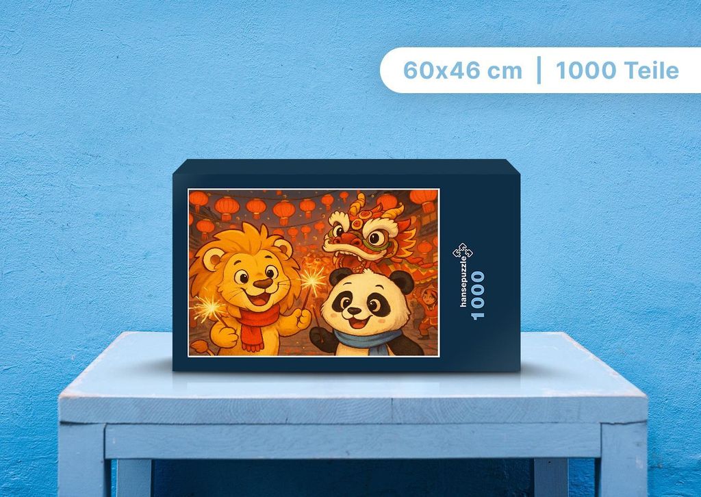 hansepuzzle 111396 - Buschi und Pippin Puzzle, 1000 Teile, Kinder, 60,0 x 46,0cm mit hochwertiger Aufbewahrung, Kartonbox & Beutel