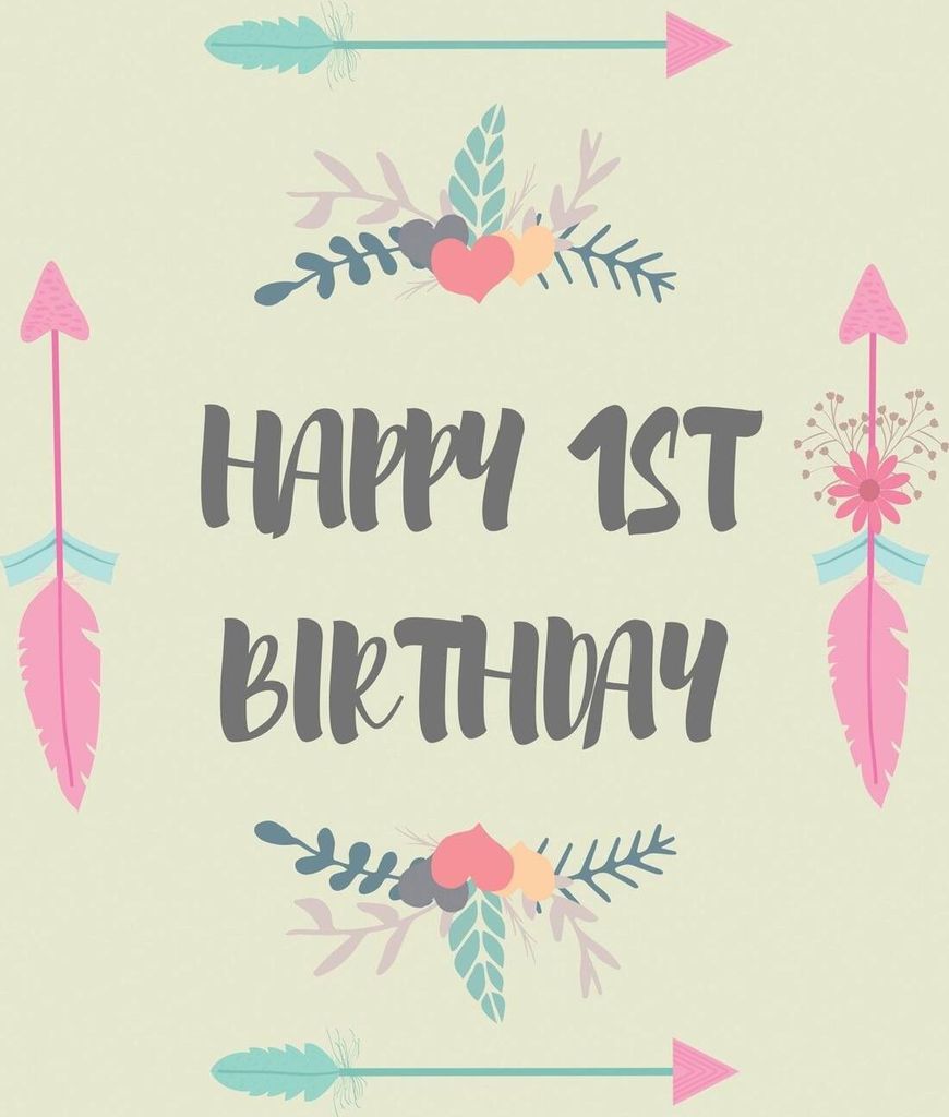 First birthday guest book (Hardcover)