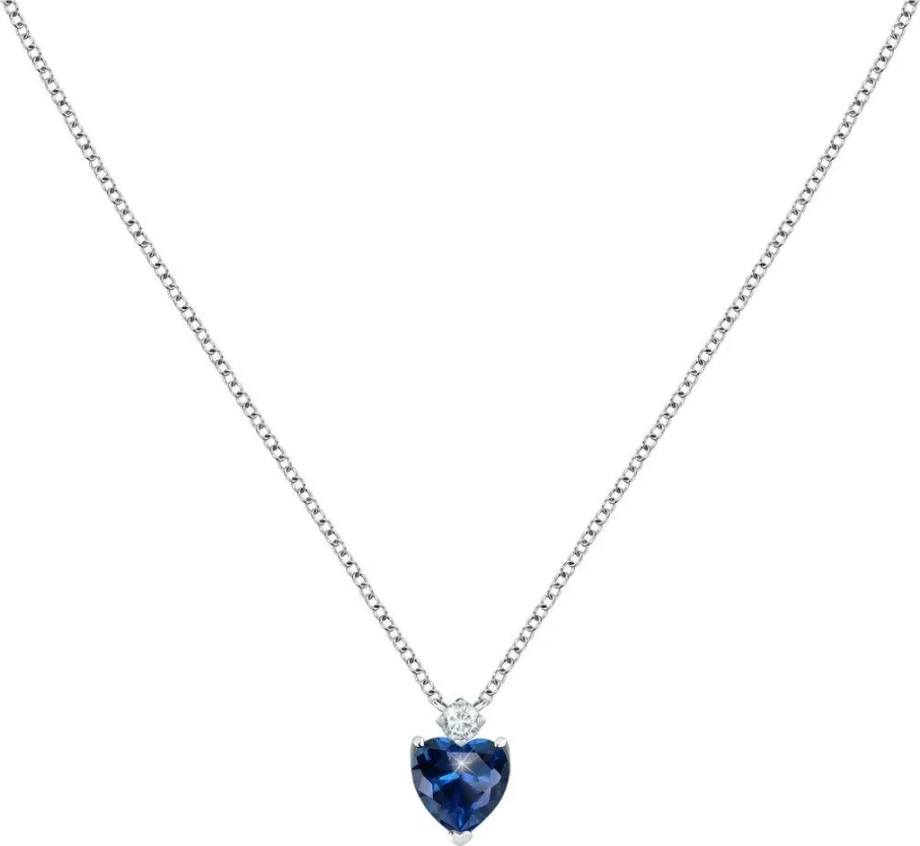 Collier pendentif coeur en argent massif Romantique Tesori pour femme