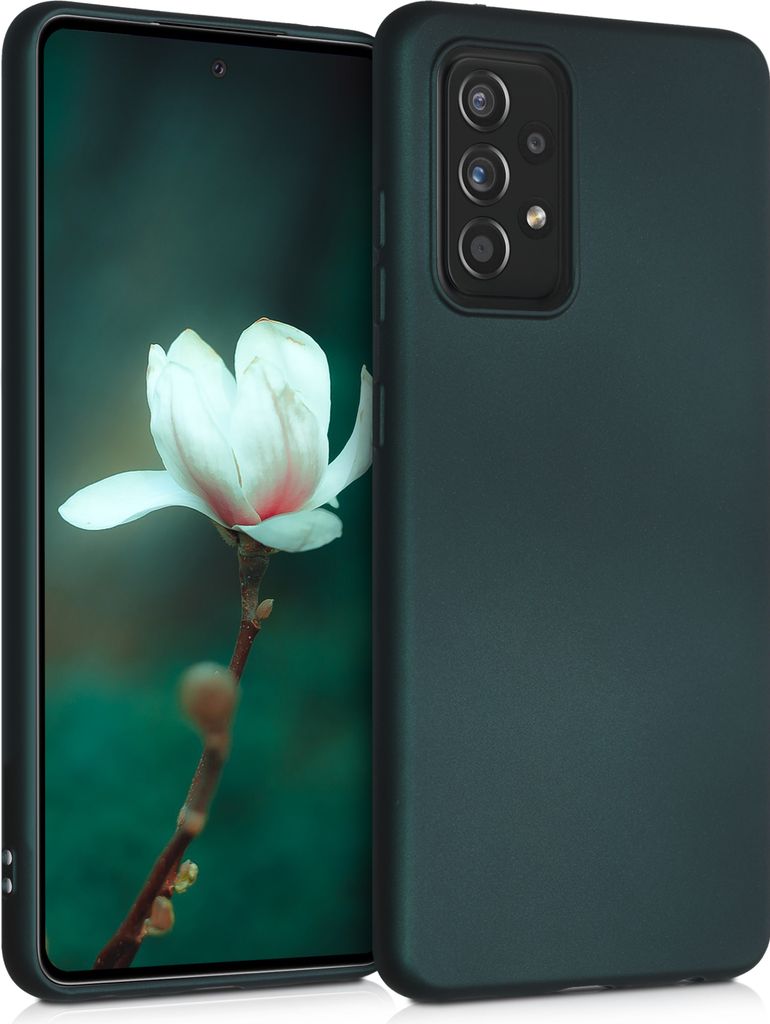 kwmobile Case kompatibel mit Samsung Galaxy A52 / A52 5G / A52s 5G Hülle - Schutzhülle aus Silikon metallisch schimmernd - Handyhülle Metallic P...