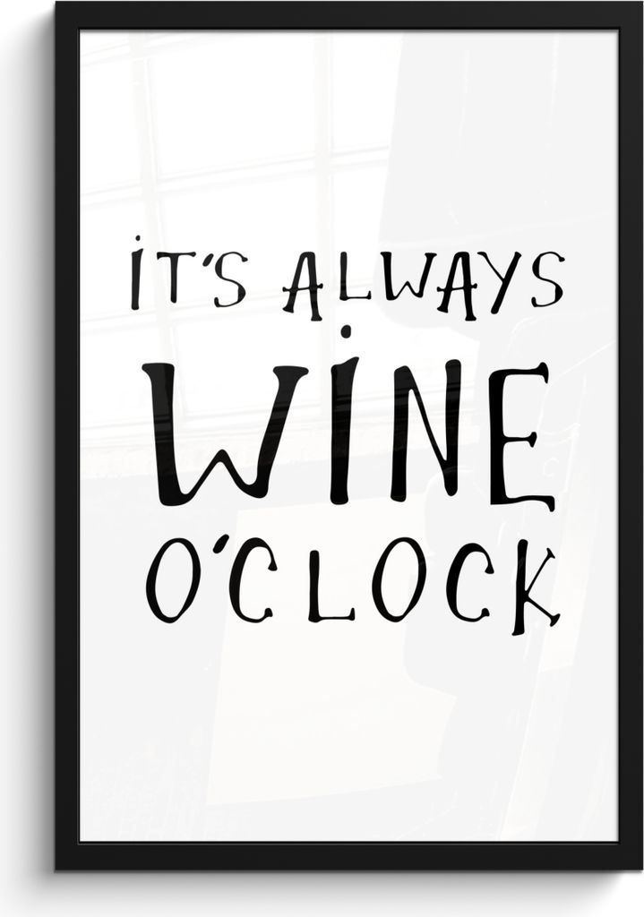 MuchoWow® MuchoWow® Gerahmtes Poster Zitat Wein "Es ist Produktbild 