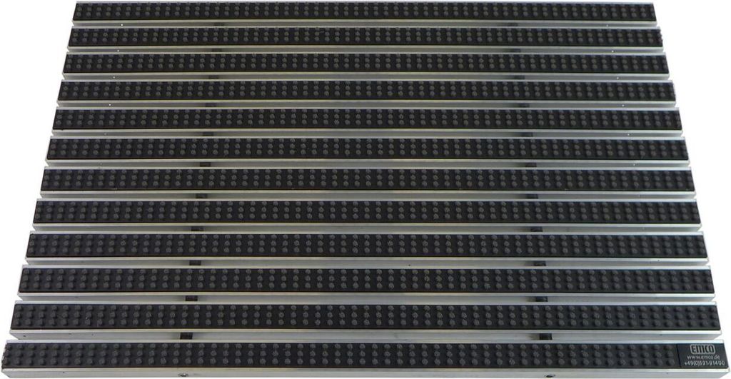 Emco Eingangsmatte DIPLOMAT 22mm, Bürsten Grau,Größe:60x40cm