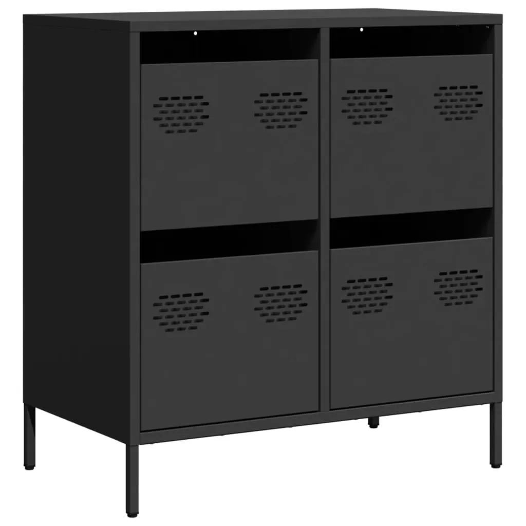 Mobile Archivio SYFAX™ Nero 68x39x73,5 cm - Acciaio Laminato a Freddo