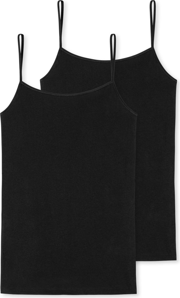 Schiesser Damen Spaghettitop 2-Pack 95/5 - weiss - Größe 36