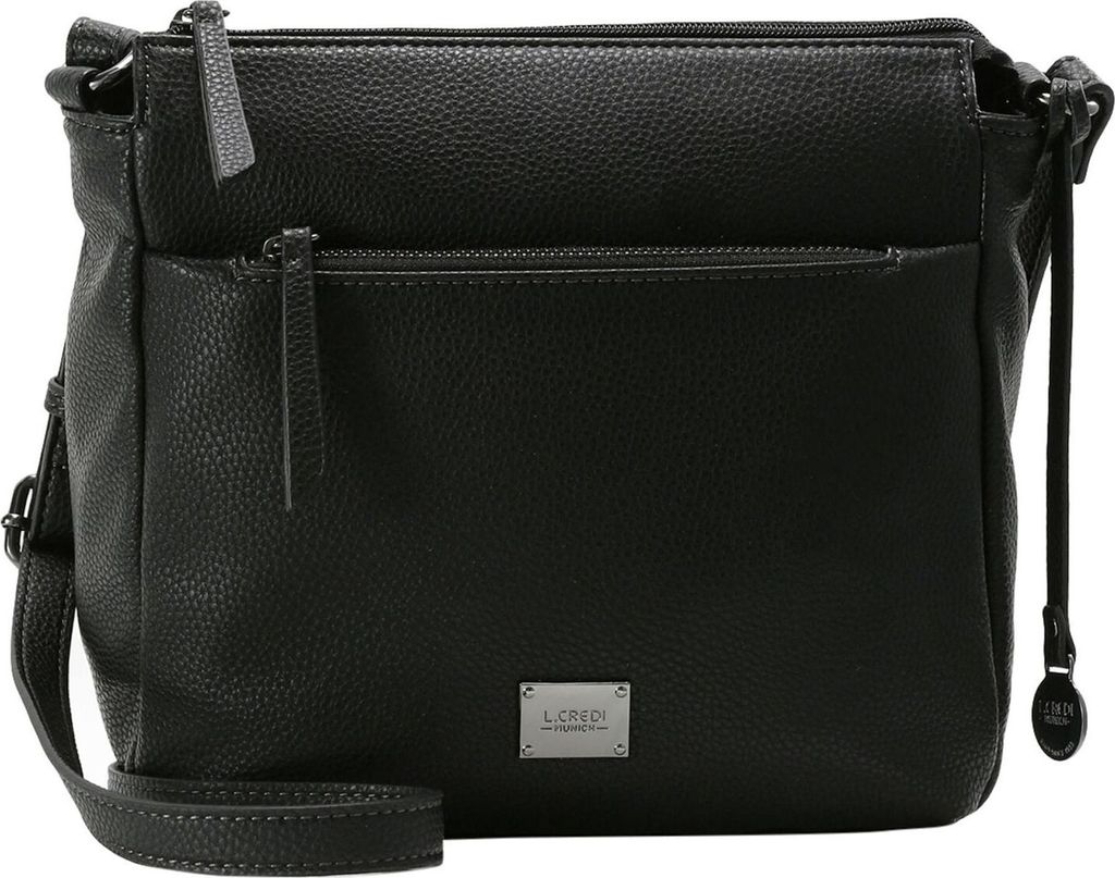 L.CREDI Umhängetasche Budapest Crossbody Bag Black schwarz