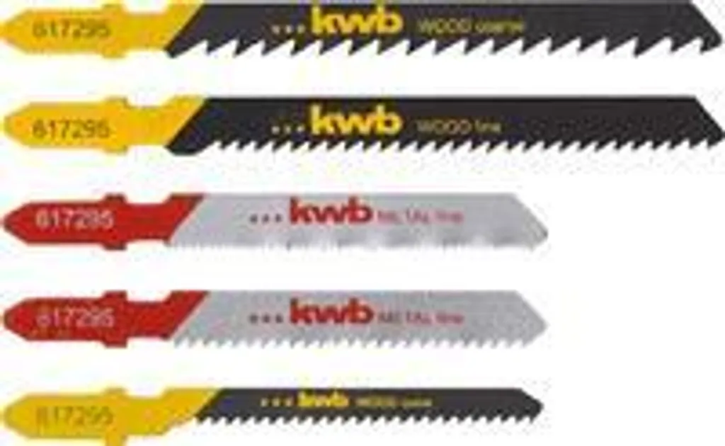 Lames de scie sauteuse kwb 617295 pour bois et métal - Set de 5 pièces