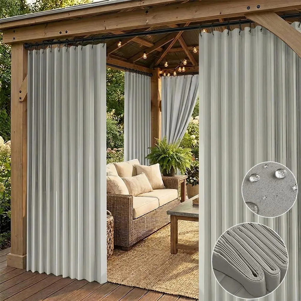 Tenda Esterna Verticale Grigio Chiaro Impermeabile 241x140