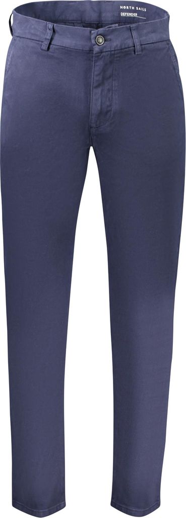 Herren Slim Fit Hose Blau – Nachhaltig, 4 Taschen, Logo-Detail