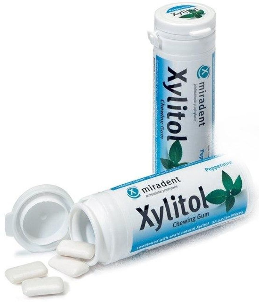 Xylitol miradent Zahnpflegekaugummi 30g mit Xylit Produktbild 