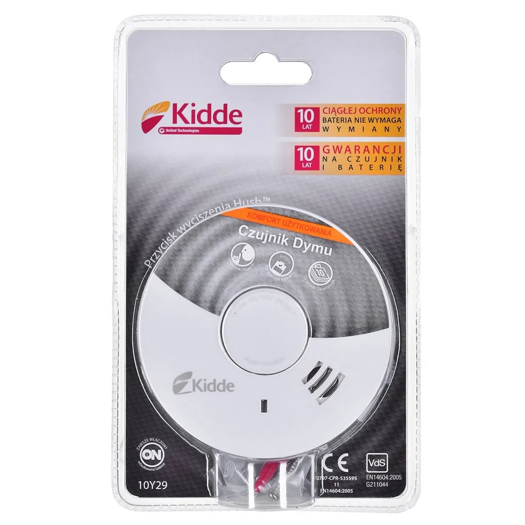 Détecteur de fumée Kidde 10Y29A pile scellée 10 ans et bouton test