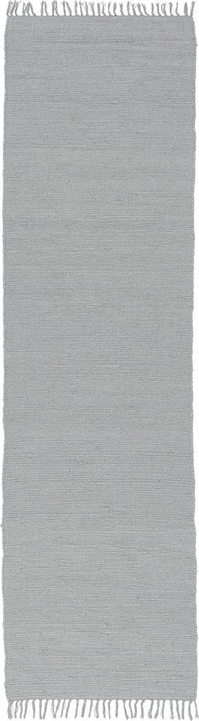 Baumwolle Teppich Läufer Jolly, Farbe:Grau, Größe:90x160 cm