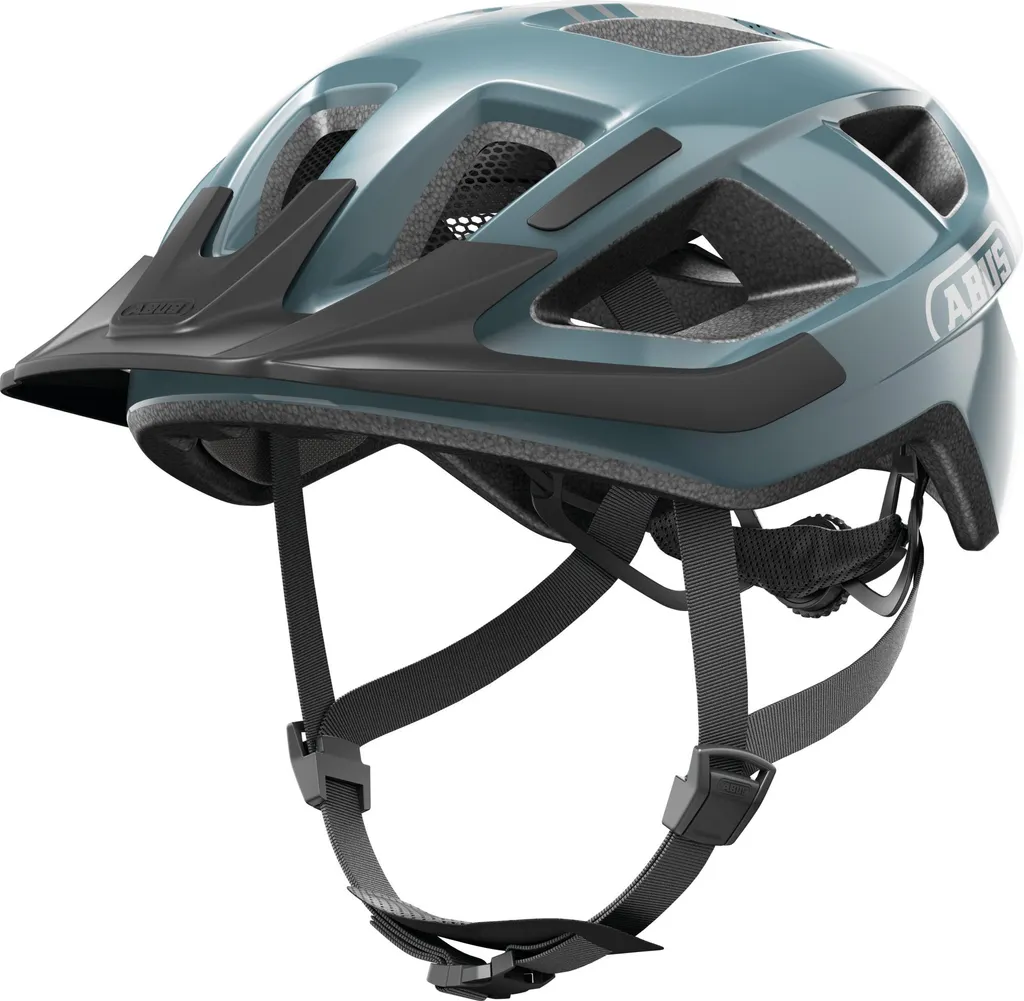 Casque de vélo tout terrain Abus Aduro 3.0 LED bleu glacier taille M