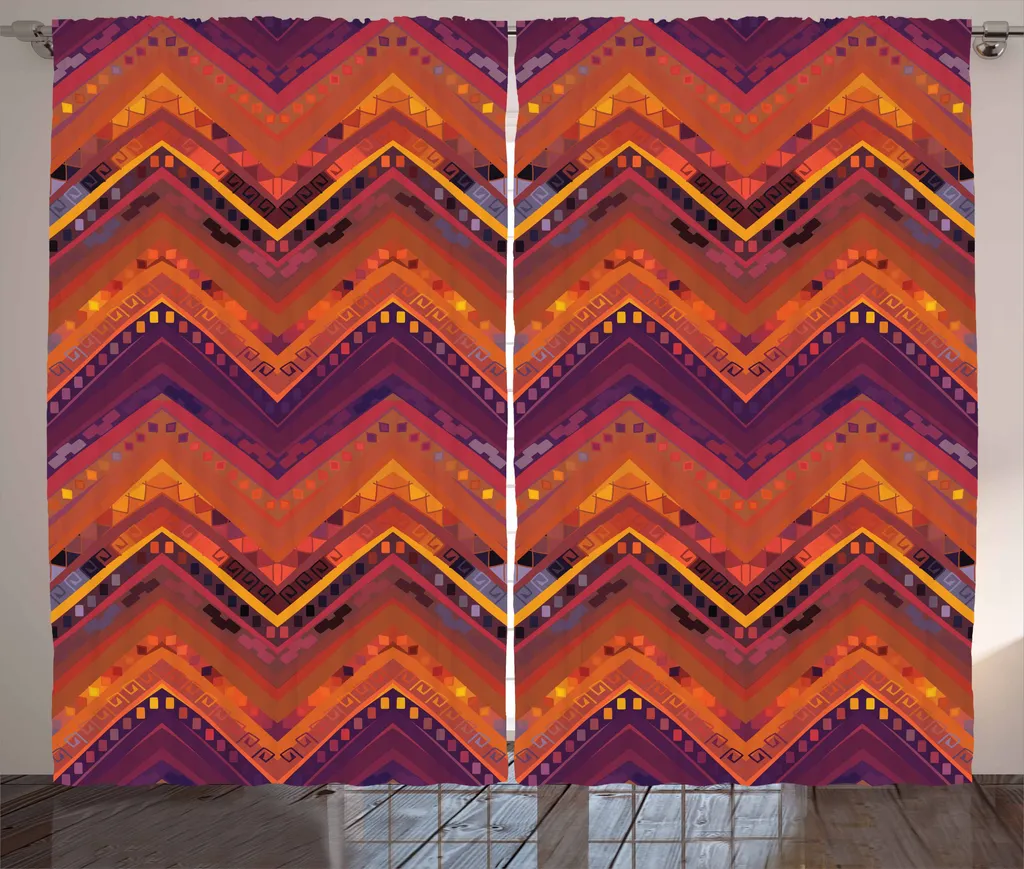 Tenda ABAKUHAUS 280x175 cm Zigzag Tribale - Qualità Turca e Design