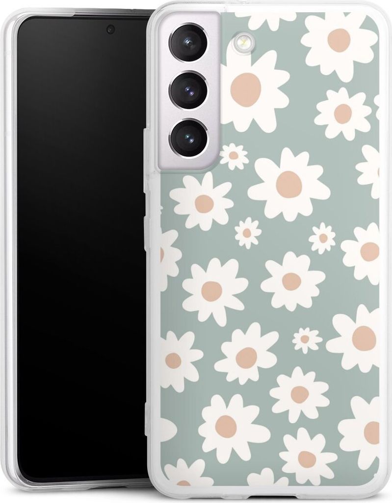 DeinDesign Slim Hülle für Samsung Galaxy S22 Silikon Case Ultra Dünn Handyhülle Blumen Gänseblume Muster